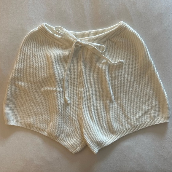 imesrun Womens Knit Pajamas Sets Lantern Long Sleeve Top and Drawstring Shorts - Picture 6 of 6